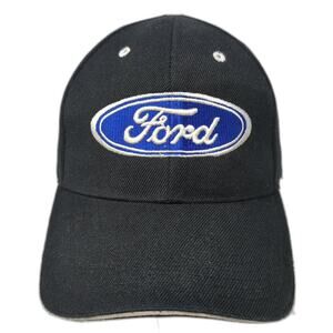 Ford Strapback Baseball Cap Black One Size Adjustable Embroidered City Hunter